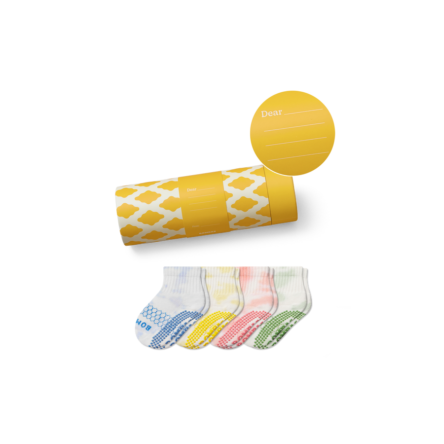 Toddler Gripper Calf Sock 4-Pack Gift Box - Premium Pick