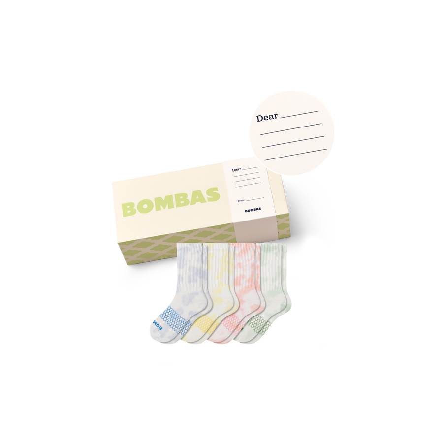 Youth Calf Sock 4-Pack Gift Box - Simple Style