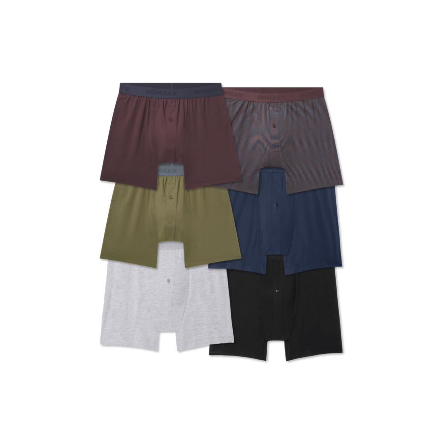 Men's Cotton Modal Blend Boxer 6-Pack - Easy Choice