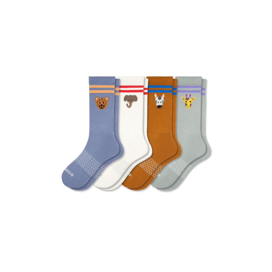 Women's Safari Stripe Calf Sock 4-Pack - Daily Cushion