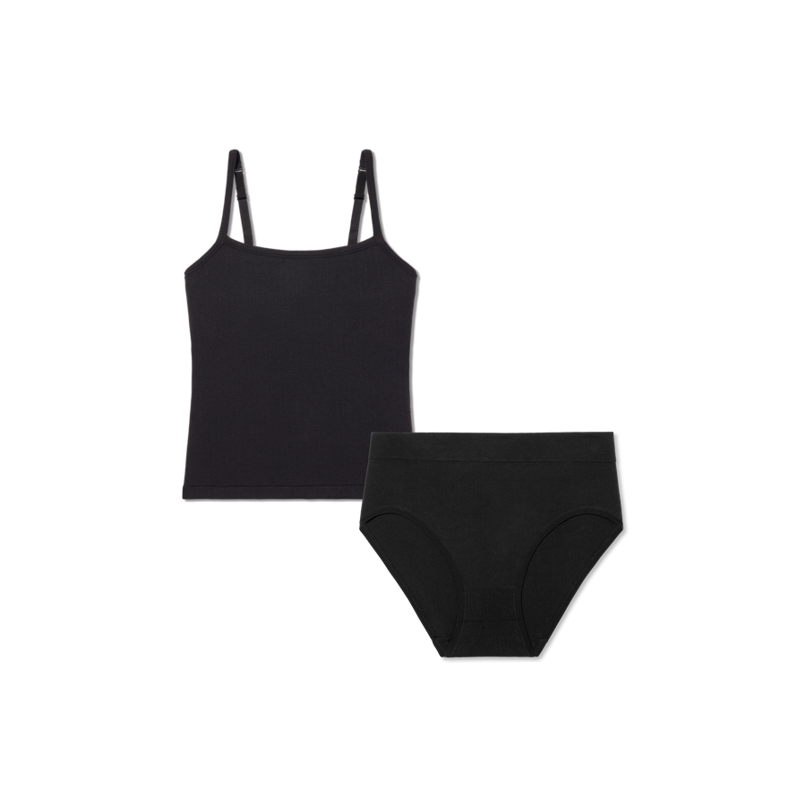Women's Built-In Bra Seamless Cami + High Rise Brief Pack - Premium Pick