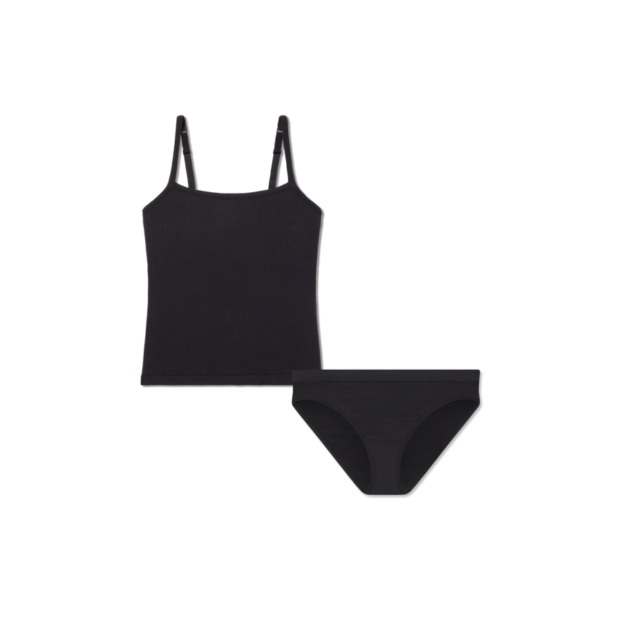 Women's Built-In Bra Seamless Cami + Bikini Pack - Light Support