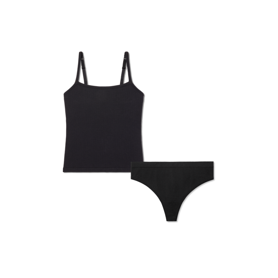 Women's Built-In Bra Seamless Cami + Thong Pack - Modern Touch
