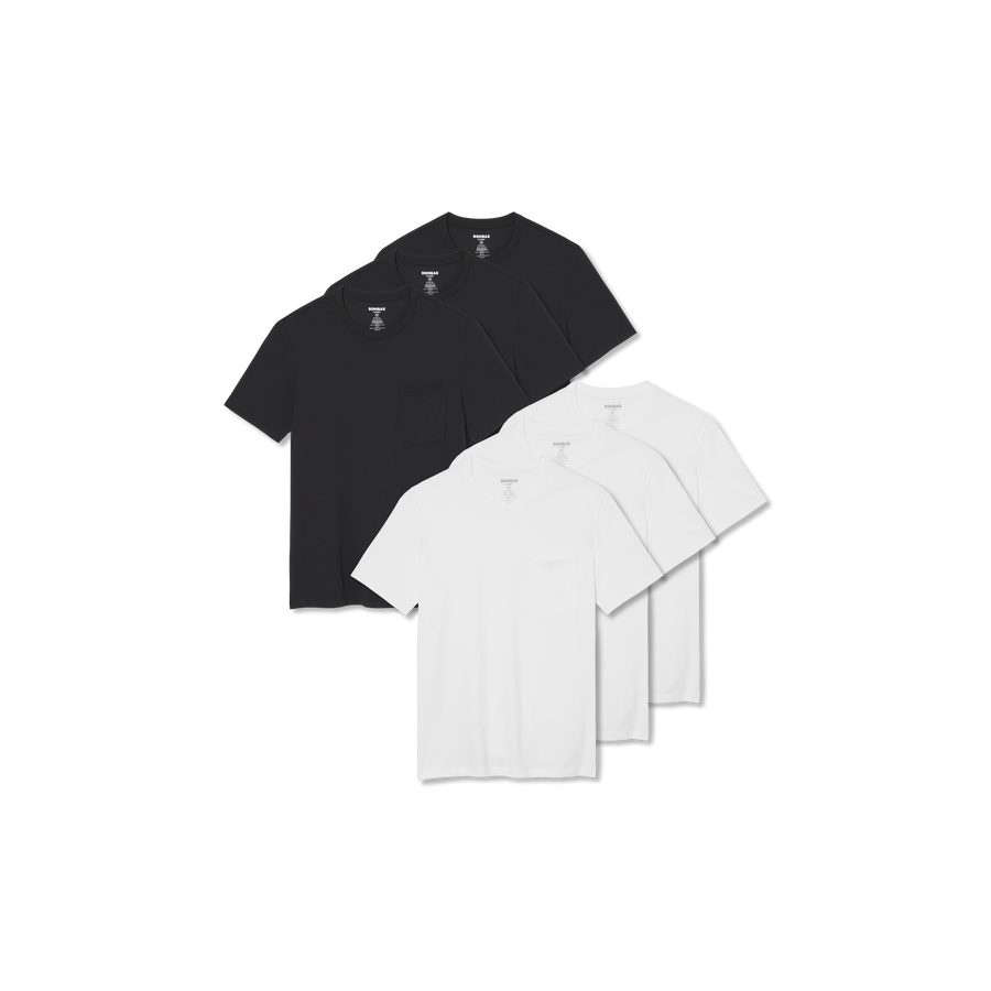 Men's Pima Cotton Pocket Crew Neck T-Shirt 6-Pack - Modern Touch