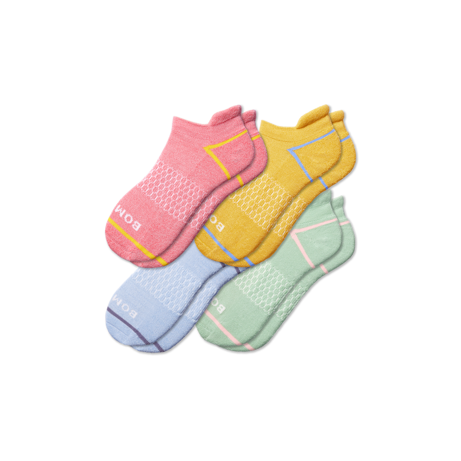 Women's Border Stripe Ankle Sock 4-Pack - Classic Ready
