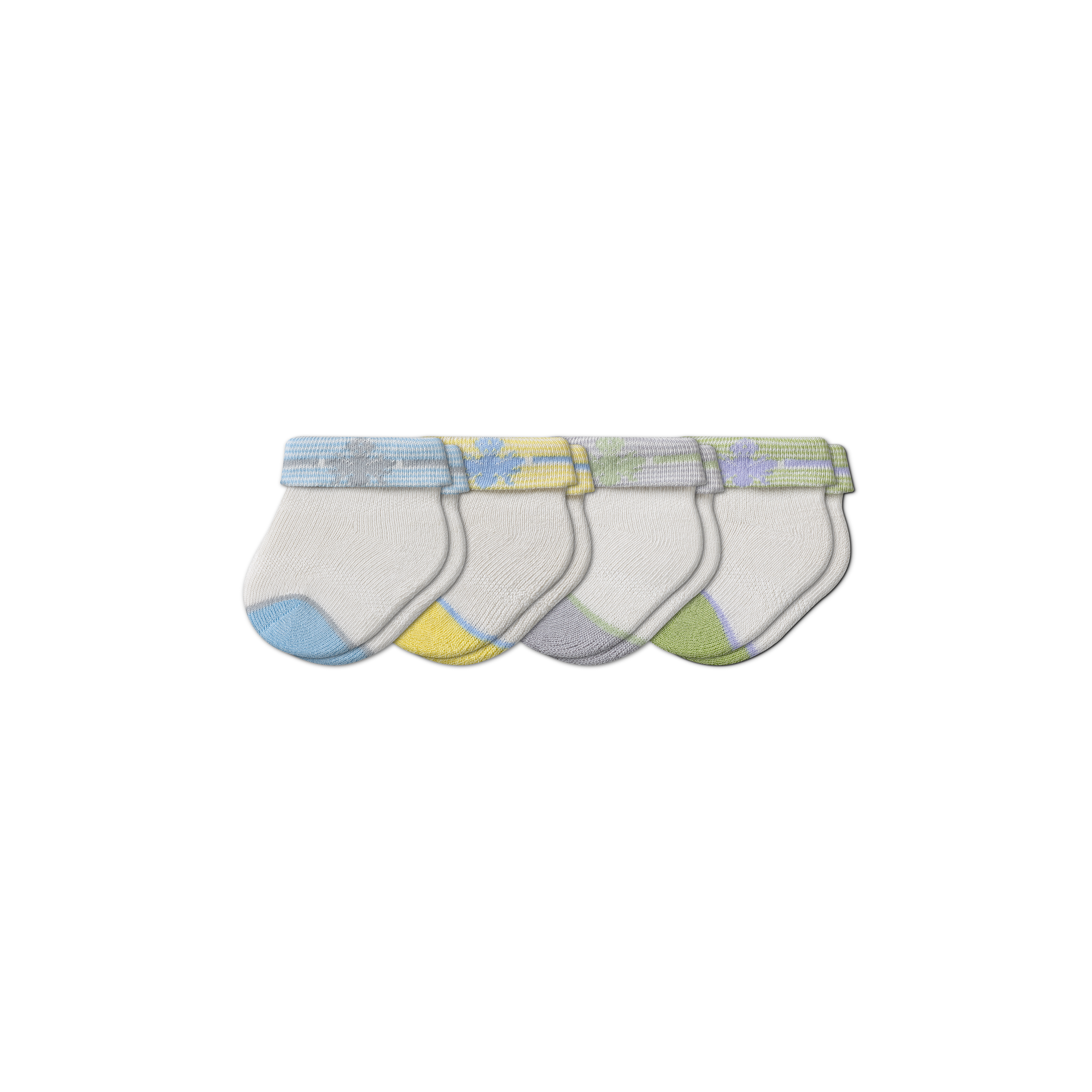 Baby Socks 4-Pack (0-6 Months) - blue-green-mix - 9