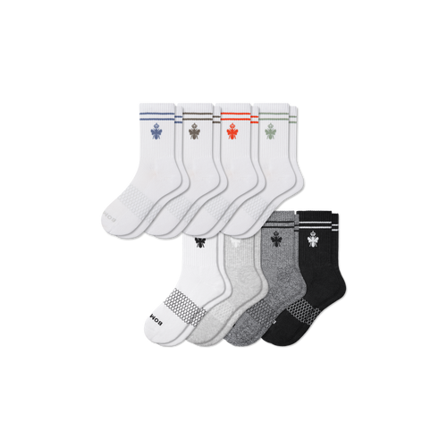 Men's Originals Half Calf Sock 8-Pack - Blue Sage Mix L