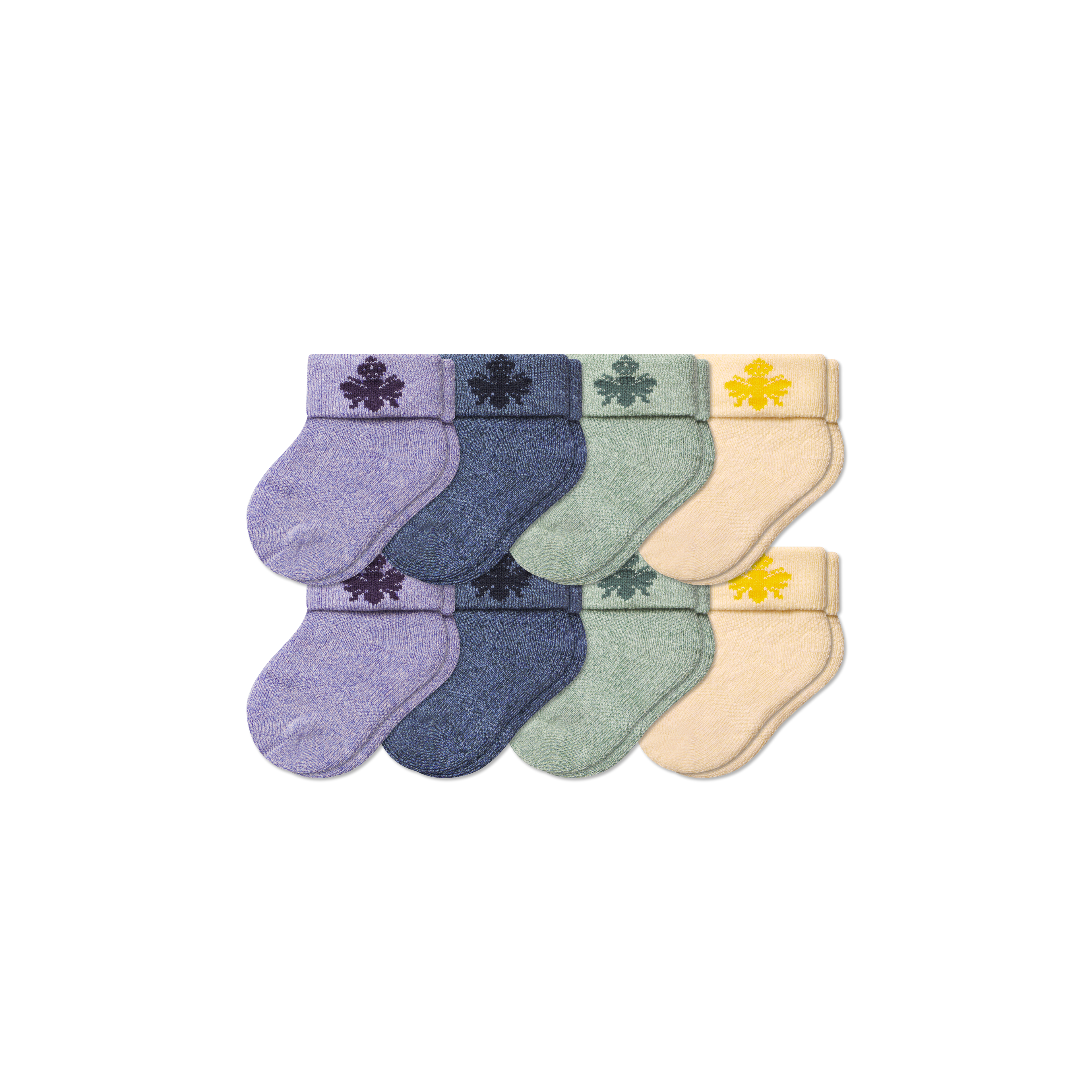 Baby Sock 8-Pack (0-6 Months) - Blue Sage Mix L