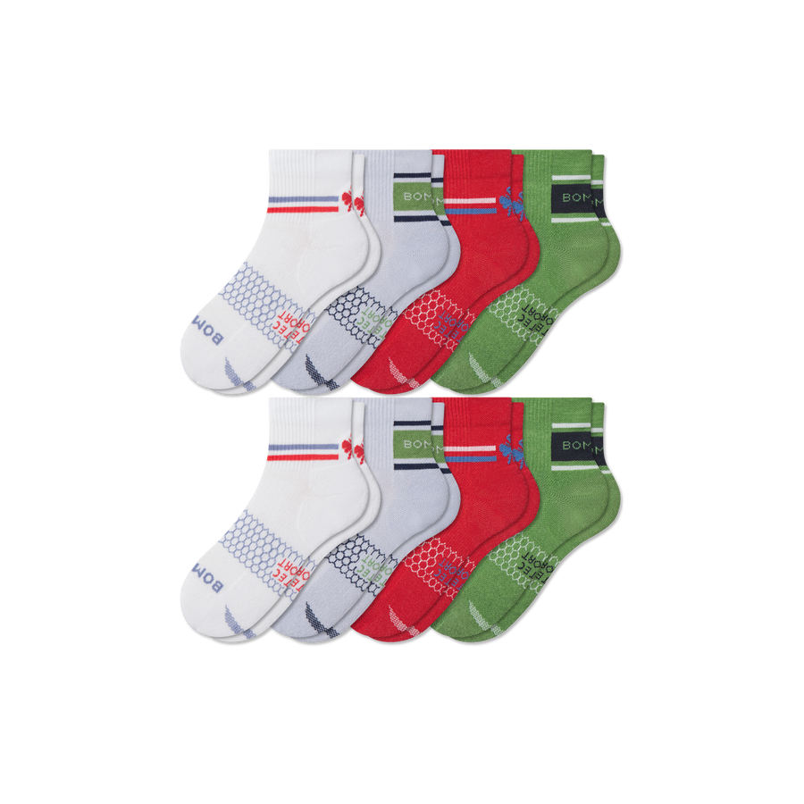 Youth All Sport Quarter Sock 8-Pack - Premium Pick