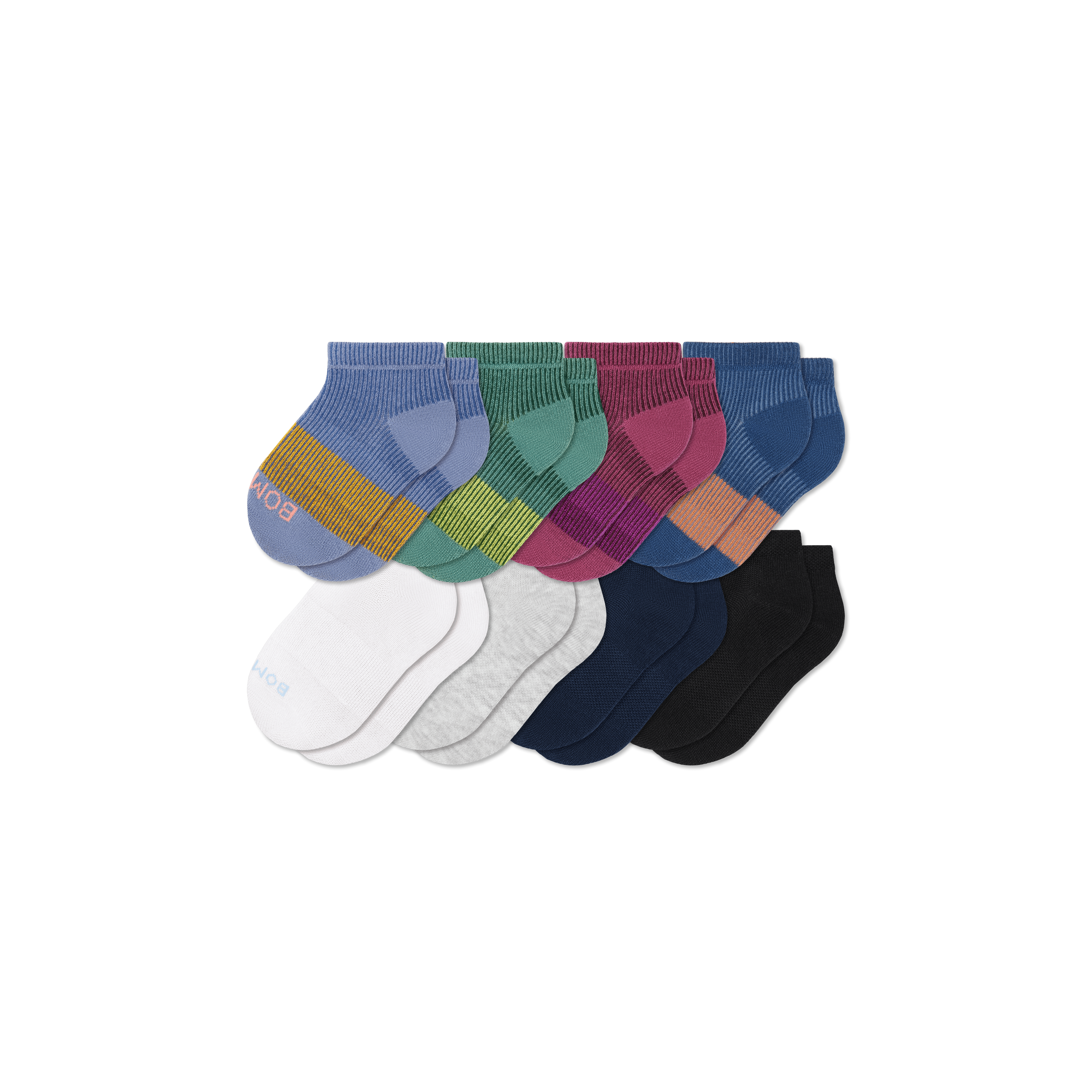 Junior Lightweight Ankle Sock 8-Pack - Fjord Navy Mix