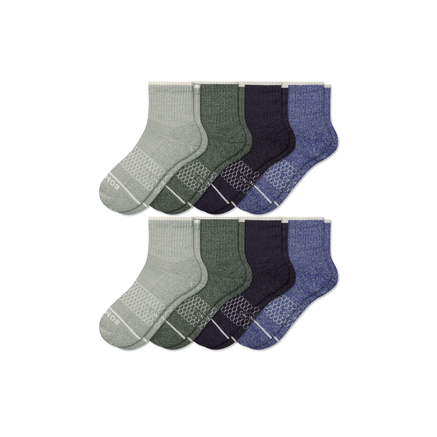 Women's Merino Wool Blend Quarter Sock 8-Pack - Daily Cushion