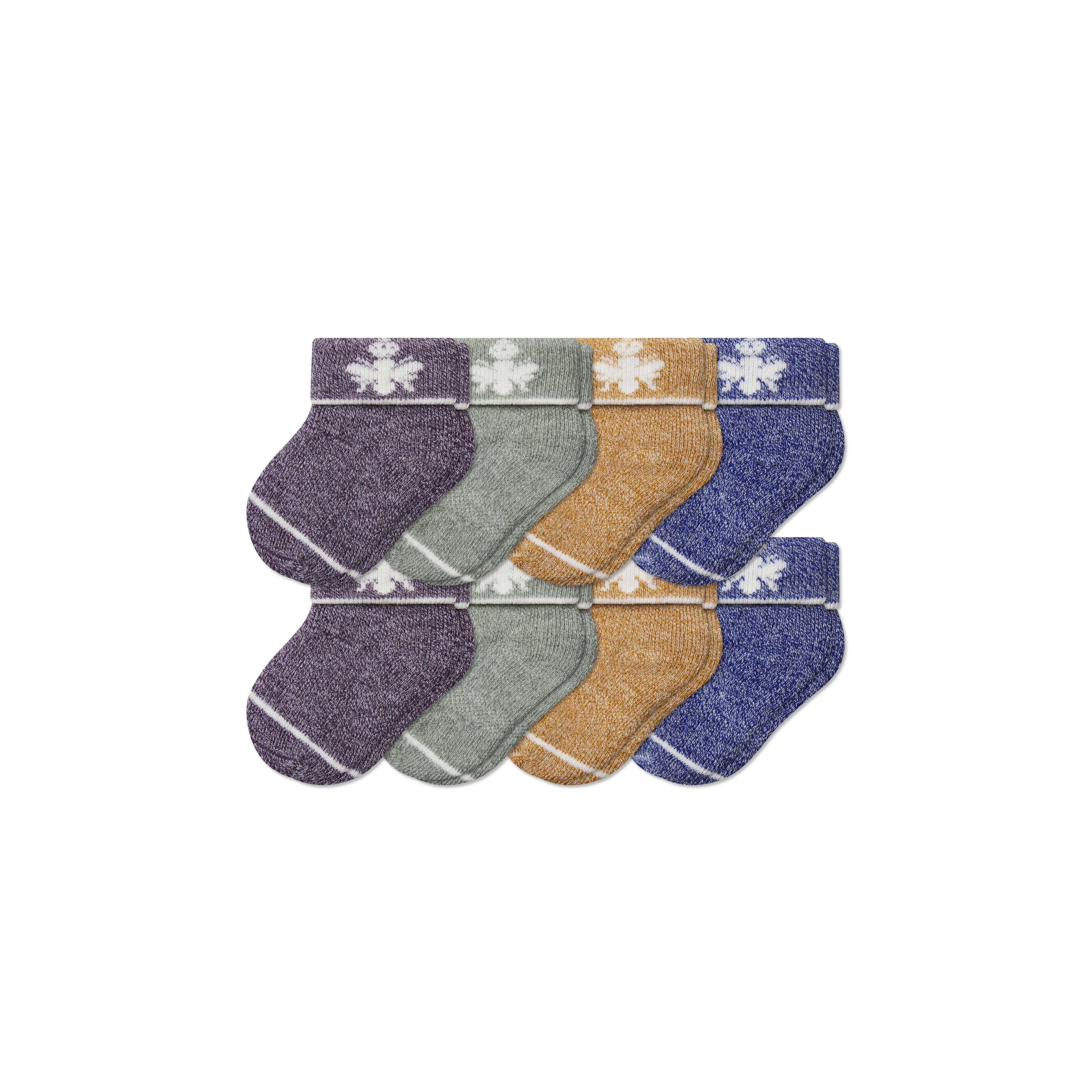 Baby Merino Wool Blend Calf Sock 8-Pack - Glacier Sage Mix / 0-6M L