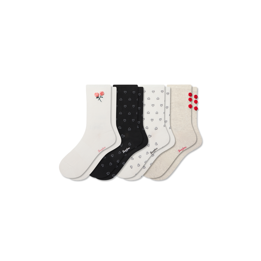 Women’s ’s Day Half Calf Sock 4-Pack - Simple Style