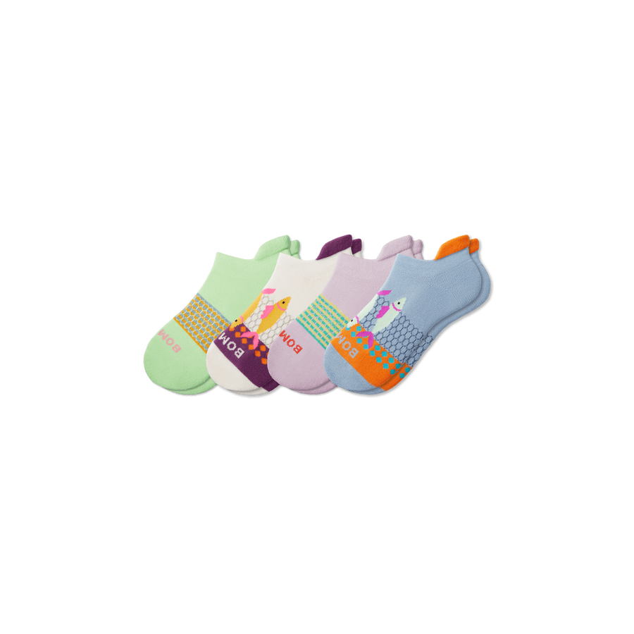 Youth Aquatic Ankle Sock 4-Pack - Modern Touch
