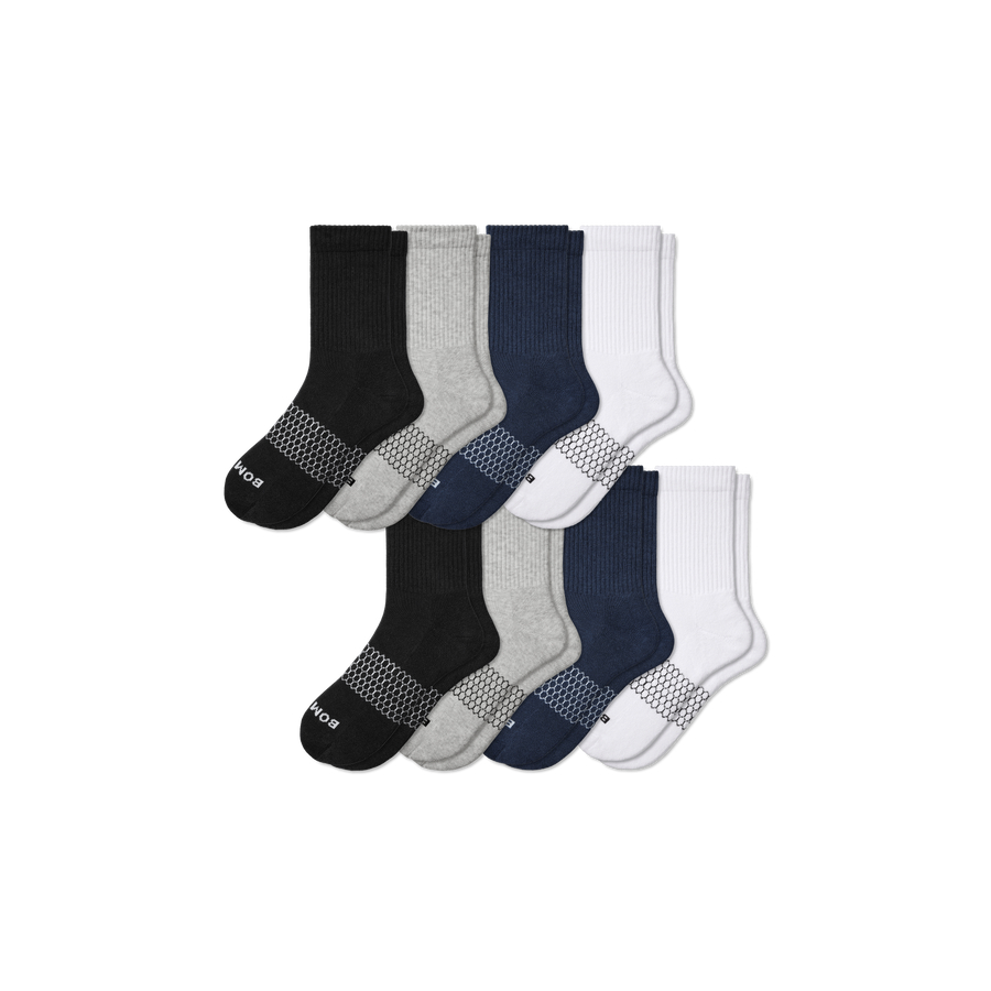Men's Solids Half Calf Sock 8-Pack - Easy Pair