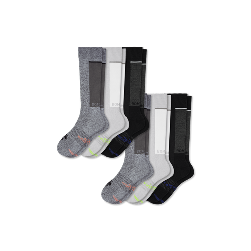 Men's Performance Compression Knee High Socks 6-Pack - black