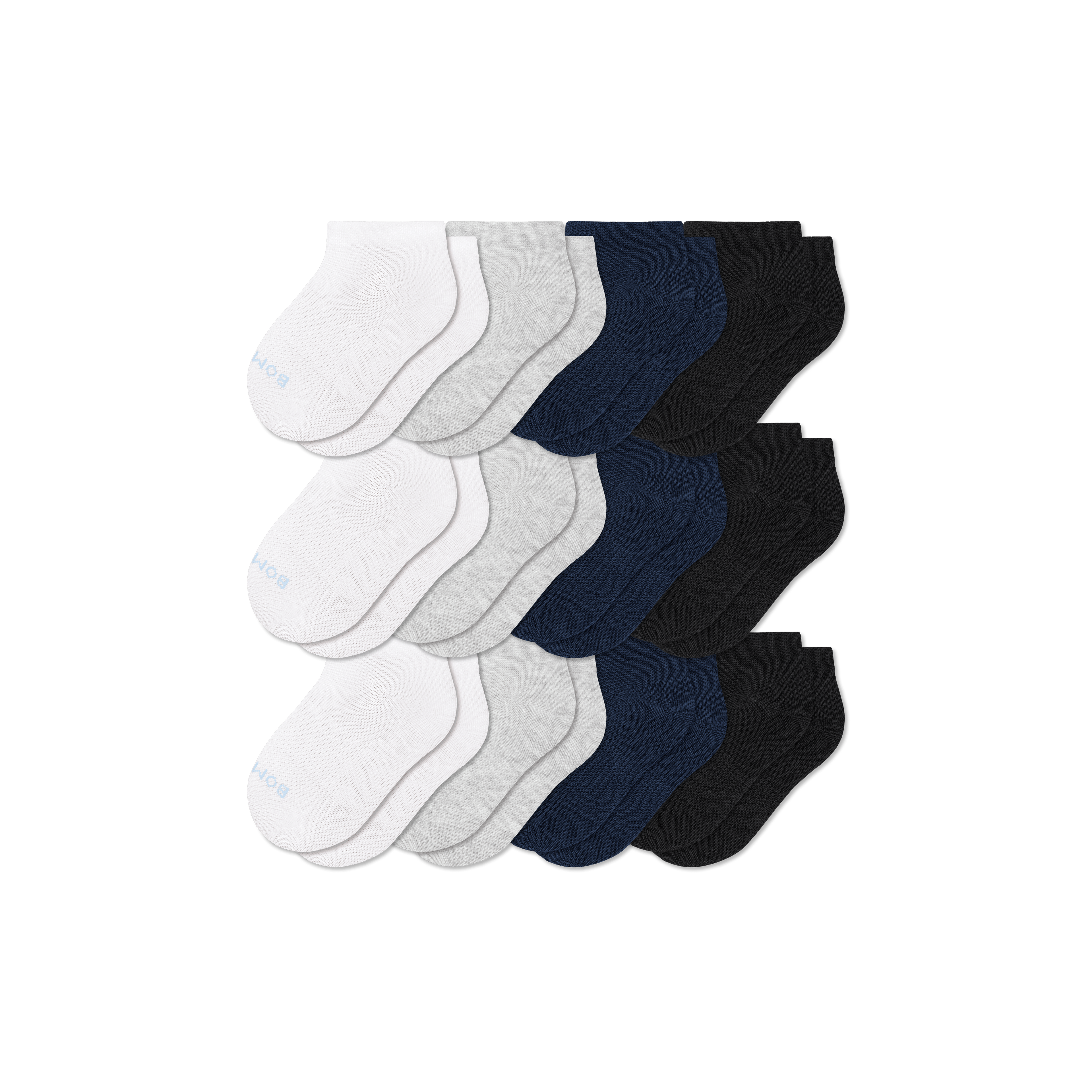 Junior Lightweight Ankle Sock 12-Pack - Mixed