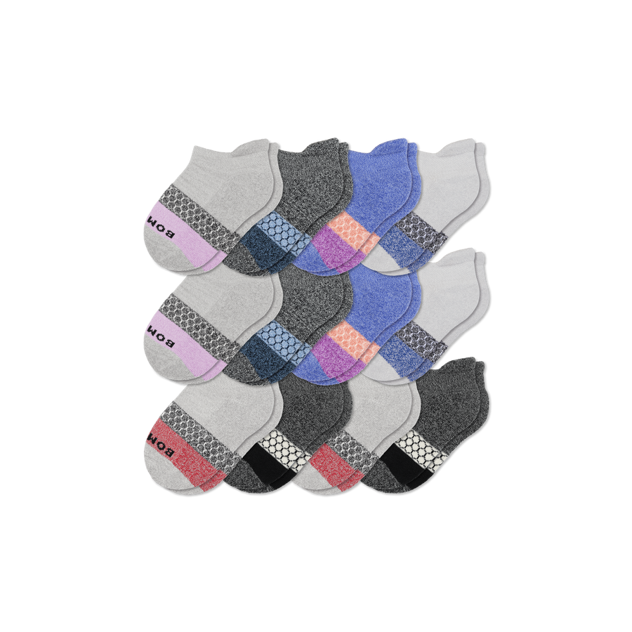 Junior Tri-Block Ankle Sock 12-Pack - Ready Pair
