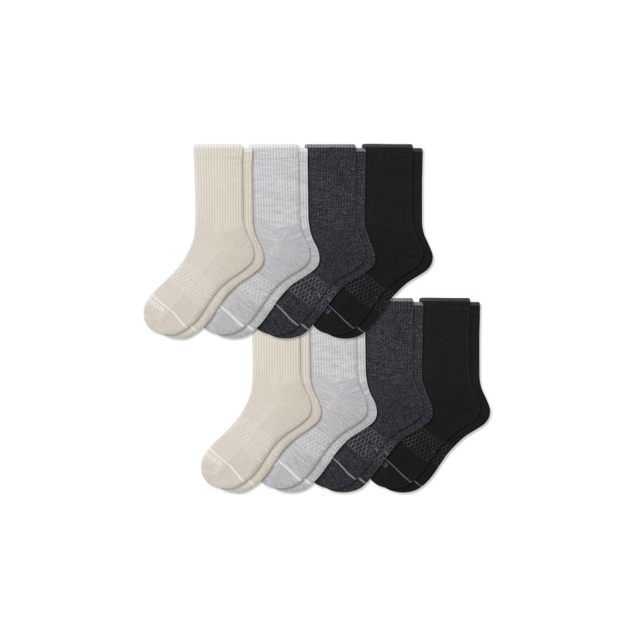 Men's Merino Wool Blend Half Calf Sock 8-Pack - Daily Step