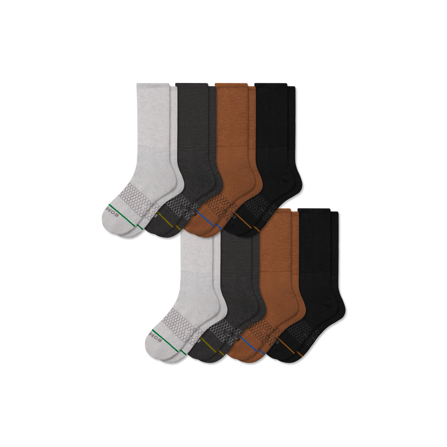 Women's Merino Blend Ultra-Stretch Calf Sock 8-Pack - Clean Finish