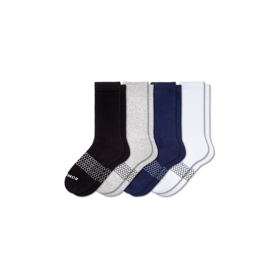 Men's Solids Calf Sock 4-Pack - Daily Step