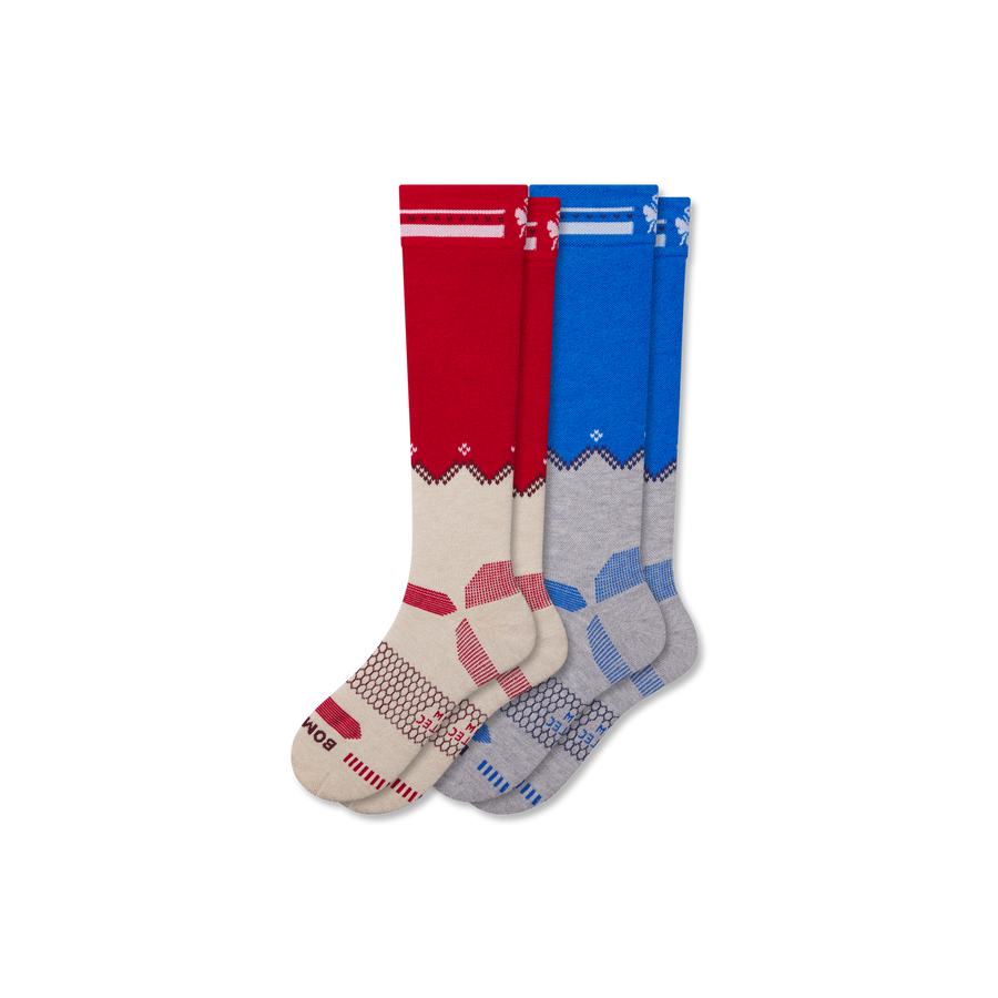 Men's Full-Cushion Merino Wool Blend Ski & Sock 2-Pack - Essential Ready