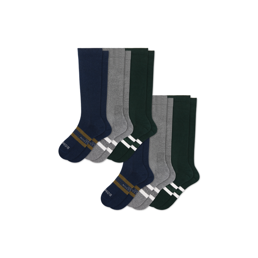 Men's Knee High Sock 6-Pack (15-20mmHg) - Travel Pair