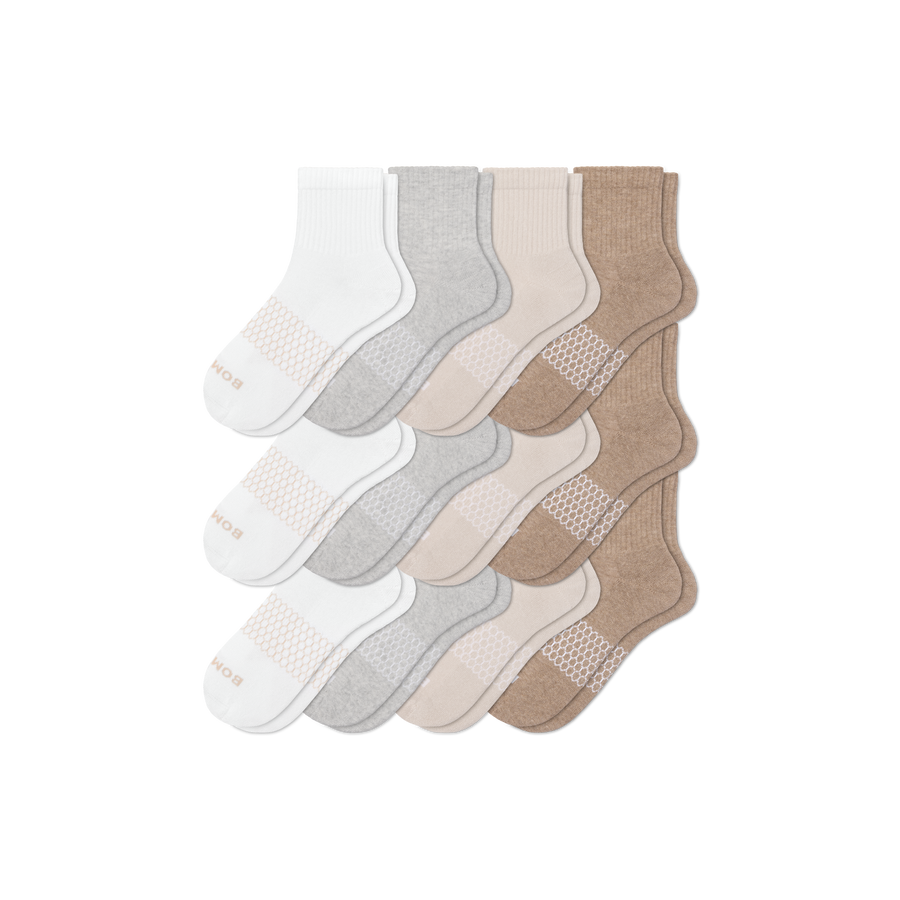 Women's Quarter Sock 12-Pack - Clean Finish
