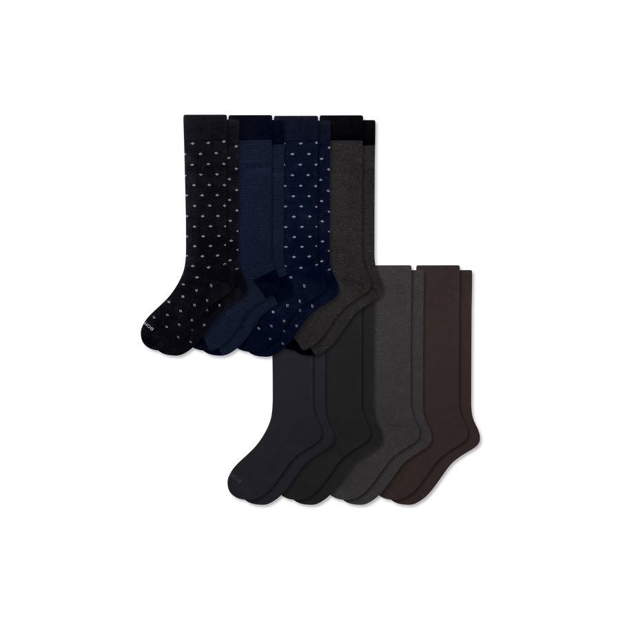 Men's Dress Over the Calf Sock 8-Pack - Ready Pair