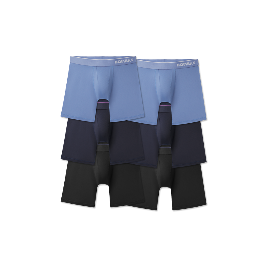 Men's Sport Flyless Boxer Brief 6-Pack - Simple Style