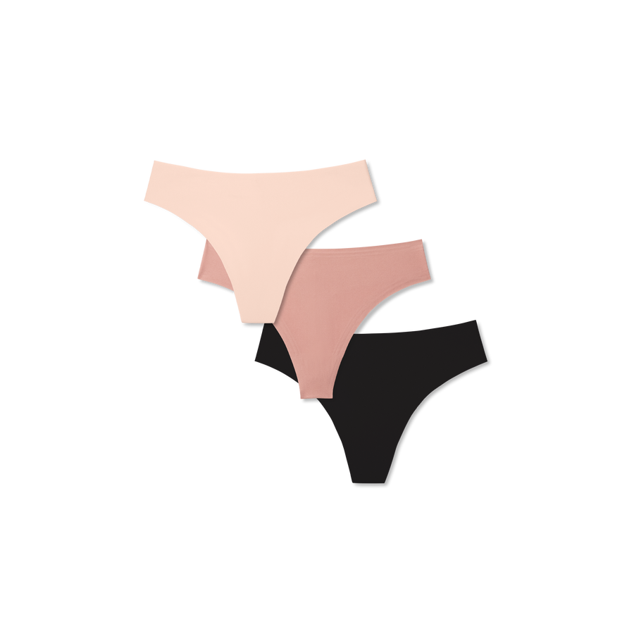 Women's No Show Thong 3-Pack - Daily Pick