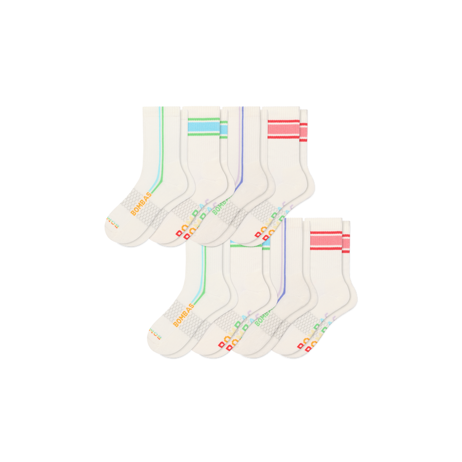 Pride Half Calf Sock 8-Pack - Simple Style