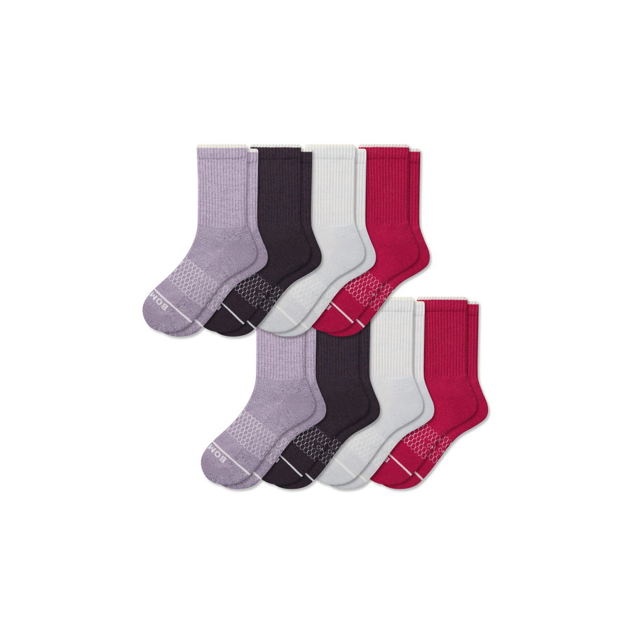 Women's Merino Wool Blend Half Calf Sock 8-Pack - Easy Choice