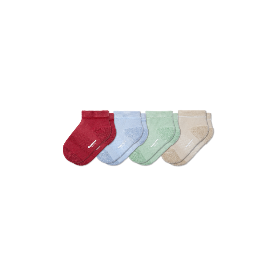 Toddler Terry Ankle Sock 4-Pack - Simple Style