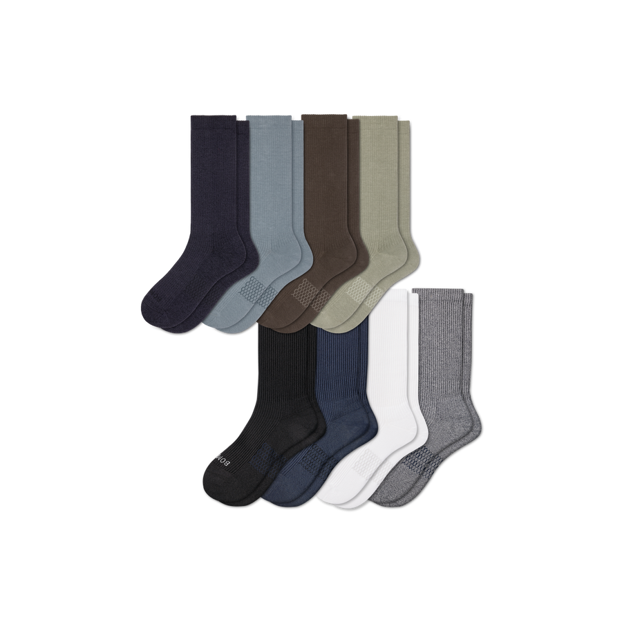 Men's Modern Rib Calf Sock 8-Pack - Premium Pick