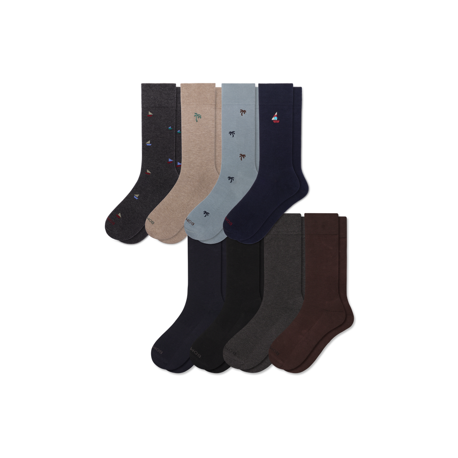 Men's Dress Calf Sock 8-Pack - Soft Step