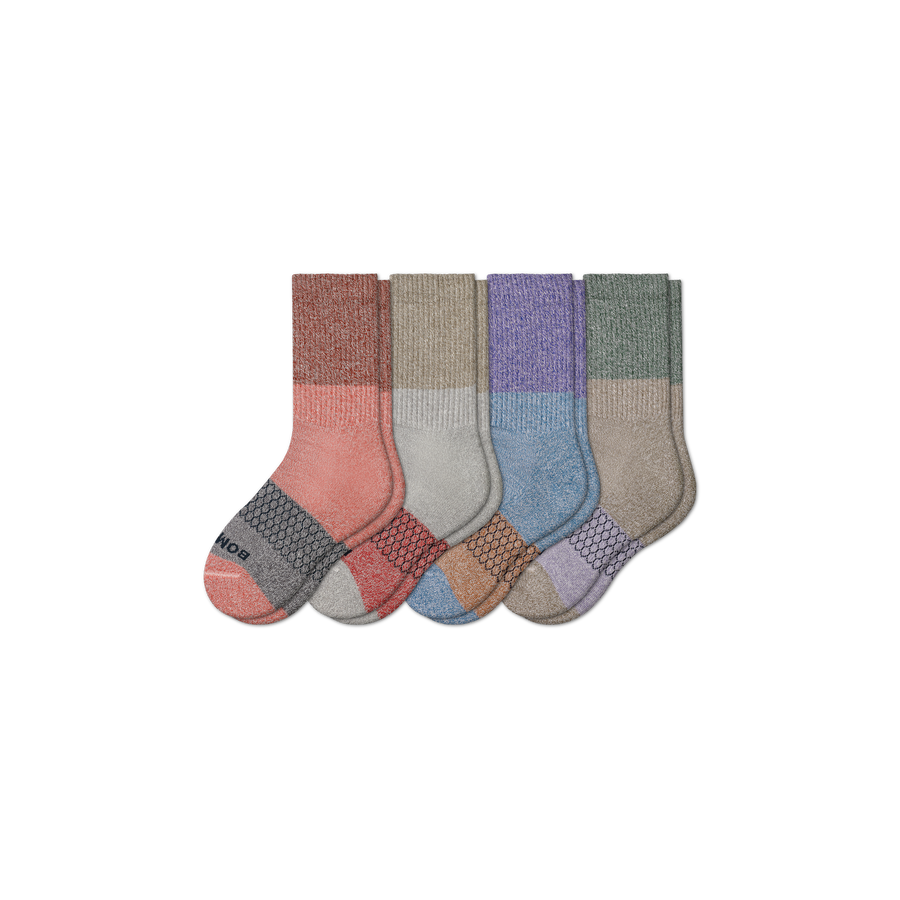 Youth Tri-Block Calf Sock 4-Pack - Daily Cushion