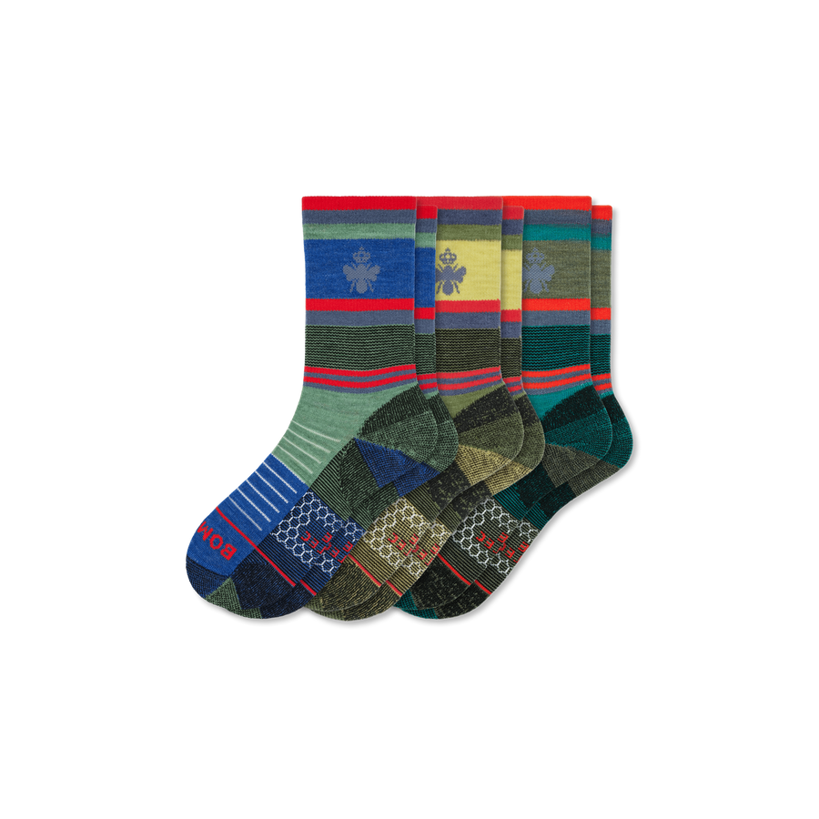 x Bombas Merino Wool Blend Hiking Calf Sock 3-Pack - Easy Choice