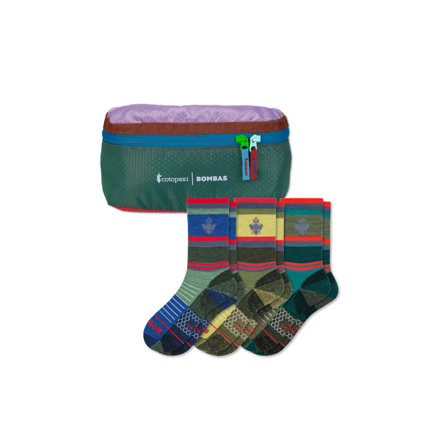 x Bombas Merino Wool Blend Hiking Calf Sock 3-Pack & Fanny Pack - Soft Step