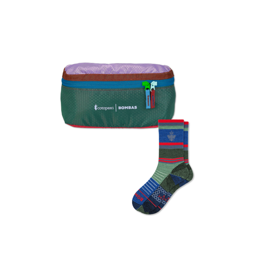 Cotopaxi x Bombas Merino Wool Blend Hiking Calf Sock & Fanny Pack - Essential Ready