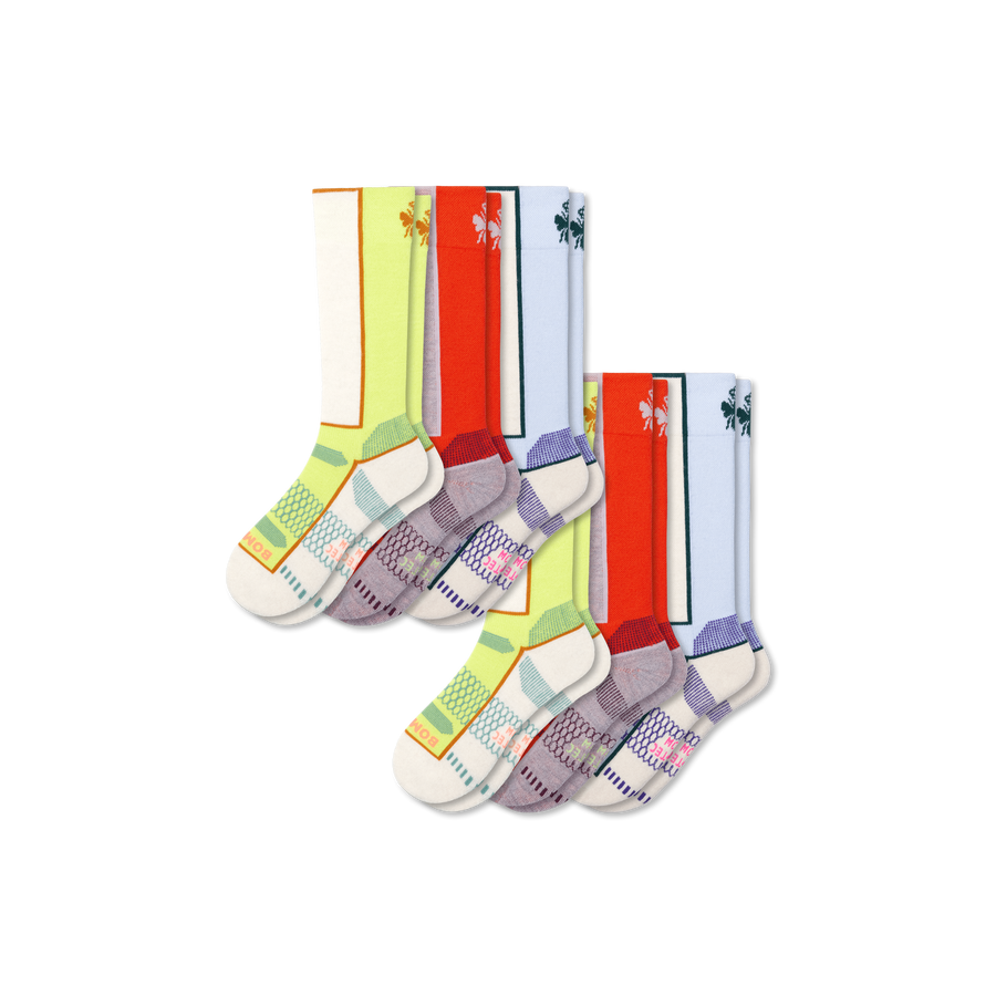 Youth Mid-Cushion Merino Wool Blend Ski & Sock 6-Pack - Classic Ready