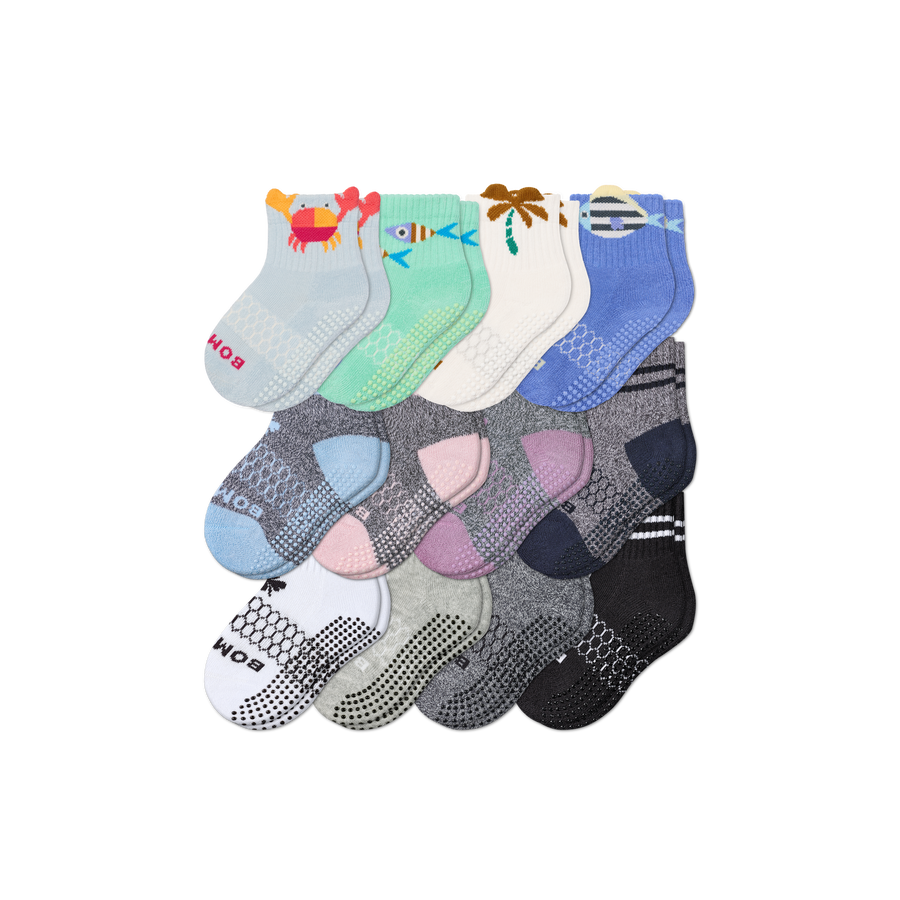 Toddler Gripper Calf Sock 12-Pack - Soft Step