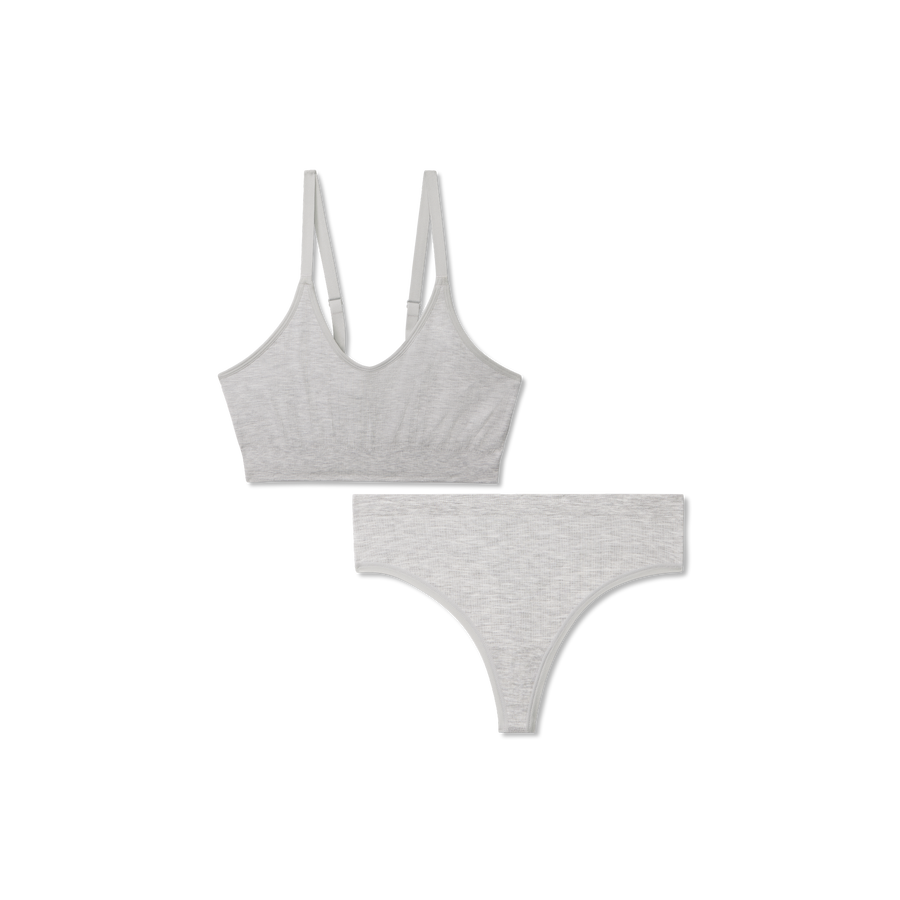 Women's Seamless Scoop Bralette + Thong Pack - Smooth Fit