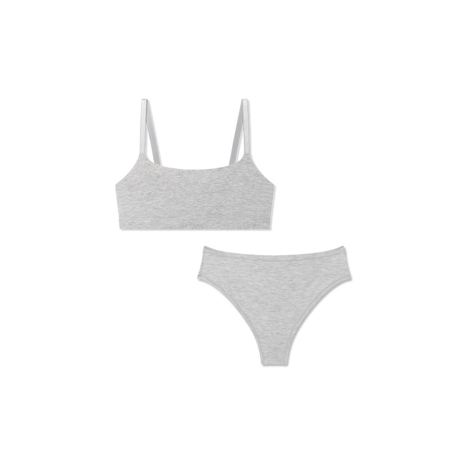 Women’s Super Soft Scoop Bralette + Thong Pack - Fresh Comfort
