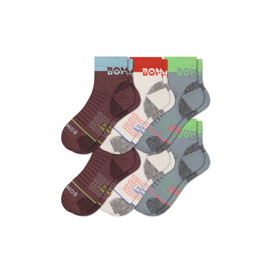 Women's Merino Wool Blend Hiking Quarter Sock 6-Pack - Fresh Step