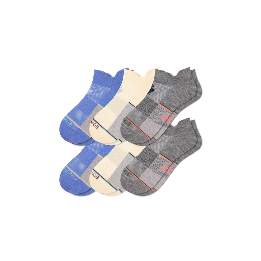 Women's Sport Merino Wool Blend Ankle Sock 6-Pack - Travel Pair