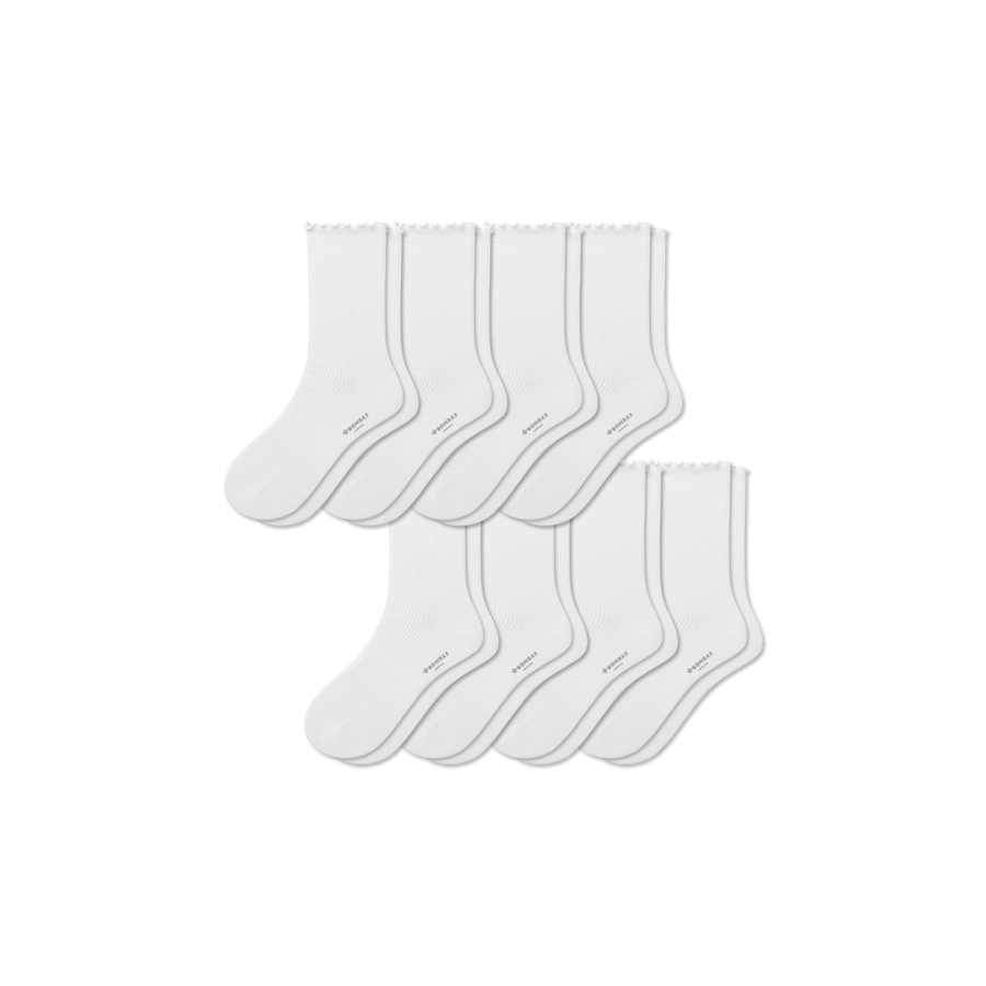 Women's Ruffle Rib Half Calf Sock 8-Pack - Easy Choice